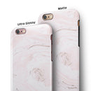 Mixtured Pink and Gray 37 Textured Marble iPhone 6/6s or 6/6s Plus 2-Piece Hybrid INK-Fuzed Case