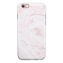 Mixtured Pink and Gray 37 Textured Marble iPhone 6/6s or 6/6s Plus 2-Piece Hybrid INK-Fuzed Case