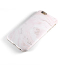 Mixtured Pink and Gray 37 Textured Marble iPhone 6/6s or 6/6s Plus 2-Piece Hybrid INK-Fuzed Case