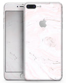 Mixtured Pink and Gray 37 Textured Marble - Skin-kit for the iPhone 8 or 8 Plus