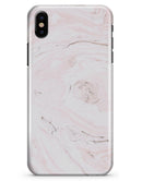 Mixtured Pink and Gray 37 Textured Marble - iPhone X Clipit Case