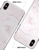 Mixtured Pink and Gray 37 Textured Marble - iPhone X Clipit Case