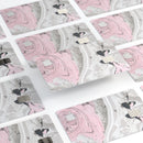 Mixtured Pink and Gray Textured Marble - Premium Protective Decal Skin-Kit for the Apple Credit Card