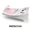 Mixtured Pink and Gray Textured Marble - Premium Protective Decal Skin-Kit for the Apple Credit Card