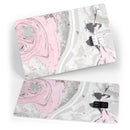 Mixtured Pink and Gray Textured Marble - Premium Protective Decal Skin-Kit for the Apple Credit Card