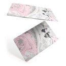 Mixtured Pink and Gray Textured Marble - Premium Protective Decal Skin-Kit for the Apple Credit Card