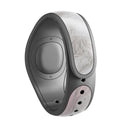 Mixtured Pink and Gray Textured Marble - Decal Skin Wrap Kit for the Disney Magic Band