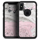 Mixtured Pink and Gray Textured Marble - Skin Kit for the iPhone OtterBox Cases