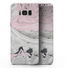 Mixtured Pink and Gray Textured Marble - Samsung Galaxy S8 Full-Body Skin Kit