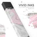 Mixtured Pink and Gray Textured Marble - Premium Decal Protective Skin-Wrap Sticker compatible with the Juul Labs vaping device