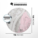 Mixtured Pink and Gray Textured Marble// WaterProof Rubber Foam Backed Anti-Slip Mouse Pad for Home Work Office or Gaming Computer Desk