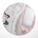 Mixtured Pink and Gray Textured Marble// WaterProof Rubber Foam Backed Anti-Slip Mouse Pad for Home Work Office or Gaming Computer Desk