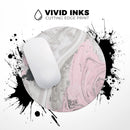 Mixtured Pink and Gray Textured Marble// WaterProof Rubber Foam Backed Anti-Slip Mouse Pad for Home Work Office or Gaming Computer Desk
