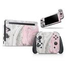 Mixtured Pink and Gray Textured Marble // Skin Decal Wrap Kit for Nintendo Switch Console & Dock, Joy-Cons, Pro Controller, Lite, 3DS XL, 2DS XL, DSi, or Wii - Vinyl Skin Wrap for Nintendo Switch 2, OLED, Lite, Pro Controller, Wii & Classic Handhelds