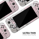 Mixtured Pink and Gray Textured Marble // Skin Decal Wrap Kit for Nintendo Switch Console & Dock, Joy-Cons, Pro Controller, Lite, 3DS XL, 2DS XL, DSi, or Wii - Vinyl Skin Wrap for Nintendo Switch 2, OLED, Lite, Pro Controller, Wii & Classic Handhelds
