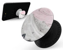 Mixtured Pink and Gray Textured Marble - Skin Kit for PopSockets and other Smartphone Extendable Grips & Stands