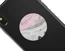 Mixtured Pink and Gray Textured Marble - Skin Kit for PopSockets and other Smartphone Extendable Grips & Stands