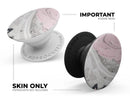 Mixtured Pink and Gray Textured Marble - Skin Kit for PopSockets and other Smartphone Extendable Grips & Stands