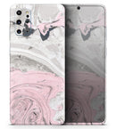 Mixtured Pink and Gray Textured Marble - Premium Vinyl Skin Decal for Samsung Galaxy S25 Ultra, S24, S23, S22 & All Galaxy S Models