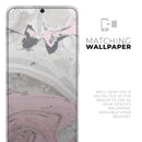 Mixtured Pink and Gray Textured Marble - Premium Vinyl Skin Decal for Samsung Galaxy S25 Ultra, S24, S23, S22 & All Galaxy S Models