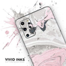 Mixtured Pink and Gray Textured Marble - Premium Vinyl Skin Decal for Samsung Galaxy S25 Ultra, S24, S23, S22 & All Galaxy S Models