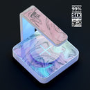 Mixtured Pink and Gray Textured Marble UV Germicidal Sanitizing Sterilizing Wireless Smart Phone Screen Cleaner + Charging Station