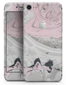 Mixtured Pink and Gray Textured Marble - Skin-kit for the iPhone 8 or 8 Plus