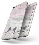 Mixtured Pink and Gray Textured Marble - Skin-kit for the iPhone 8 or 8 Plus