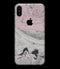 Mixtured Pink and Gray Textured Marble - iPhone XS MAX, XS/X, 8/8+, 7/7+, 5/5S/SE Skin-Kit (All iPhones Available)