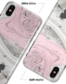 Mixtured Pink and Gray Textured Marble - iPhone X Clipit Case