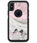 Mixtured Pink and Gray Textured Marble - iPhone X OtterBox Case & Skin Kits