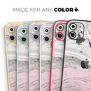Mixtured Pink and Gray Textured Marble - Vinyl Skin Wrap for iPhone 17 Pro Max, 17 Pro, 17 Air, 17, 16 & All Models — Soft Matte or Ultra Gloss