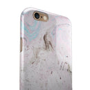 Mixtured Pink and Gray v3 Textured Marble iPhone 6/6s or 6/6s Plus 2-Piece Hybrid INK-Fuzed Case