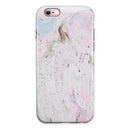 Mixtured Pink and Gray v3 Textured Marble iPhone 6/6s or 6/6s Plus 2-Piece Hybrid INK-Fuzed Case