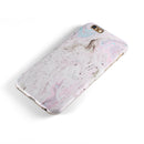 Mixtured Pink and Gray v3 Textured Marble iPhone 6/6s or 6/6s Plus 2-Piece Hybrid INK-Fuzed Case