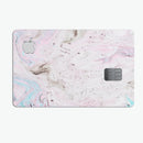 Mixtured Pink and Gray v3 Textured Marble - Premium Protective Decal Skin-Kit for the Apple Credit Card