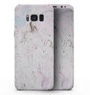 Mixtured Pink and Gray v3 Textured Marble - Samsung Galaxy S8 Full-Body Skin Kit