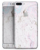 Mixtured Pink and Gray v3 Textured Marble - Skin-kit for the iPhone 8 or 8 Plus