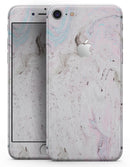 Mixtured Pink and Gray v3 Textured Marble - Skin-kit for the iPhone 8 or 8 Plus