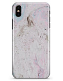 Mixtured Pink and Gray v3 Textured Marble - iPhone X Clipit Case