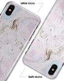 Mixtured Pink and Gray v3 Textured Marble - iPhone X Clipit Case