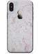 Mixtured Pink and Gray v3 Textured Marble - iPhone X Skin-Kit