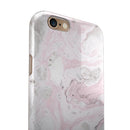 Mixtured Pink and Gray v4 Textured Marble iPhone 6/6s or 6/6s Plus 2-Piece Hybrid INK-Fuzed Case