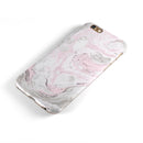 Mixtured Pink and Gray v4 Textured Marble iPhone 6/6s or 6/6s Plus 2-Piece Hybrid INK-Fuzed Case