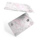 Mixtured Pink and Gray v4 Textured Marble - Premium Protective Decal Skin-Kit for the Apple Credit Card