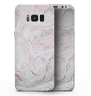 Mixtured Pink and Gray v4 Textured Marble - Samsung Galaxy S8 Full-Body Skin Kit