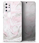 Mixtured Pink and Gray v4 Textured Marble - Skin-Kit for the Samsung Galaxy S-Series S20, S20 Plus, S20 Ultra , S10 & others (All Galaxy Devices Available)
