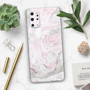 Mixtured Pink and Gray v4 Textured Marble - Skin-Kit for the Samsung Galaxy S-Series S20, S20 Plus, S20 Ultra , S10 & others (All Galaxy Devices Available)