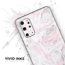 Mixtured Pink and Gray v4 Textured Marble - Skin-Kit for the Samsung Galaxy S-Series S20, S20 Plus, S20 Ultra , S10 & others (All Galaxy Devices Available)