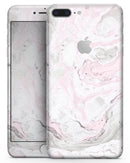 Mixtured Pink and Gray v4 Textured Marble - Skin-kit for the iPhone 8 or 8 Plus